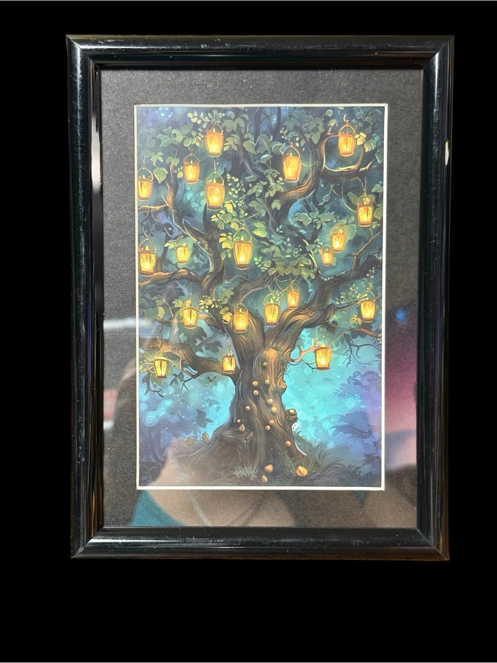 Enchanted Lantern Tree Framed Art Print – 5x7